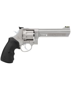 Taurus 2608069CMP 608 Competition 357 Mag/38 Special +P 8rd 6" Matte Stainless Steel Barrel, Cylinder &amp; Frame, Black Finger Grooved Grip, Transfer Bar Safety, Exposed Hammer