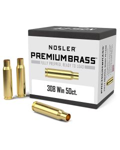 Nosler 10225 Premium Brass Unprimed Cases 308Win Rifle Brass 50/Box