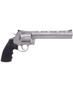 Colt Mfg PYTHONSM8RTS Python357 Mag/38 Special 6 Shot 8" Bead Blasted Vent Rib Barrel, Cylinder &amp; Frame, Black Rubber Grip, Exposed Hammer