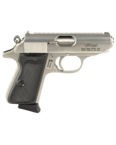 Walther Arms 4796022 PPK/S32 ACP 7+1 3.30" Stainless Steel Barrel, Matte Stainless Serrated Steel Slide, Stainless Aluminum Frame w/Beavertail, Black Checkered Polymer