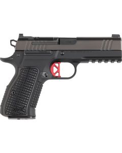Dan Wesson 92103 DWXCompact Frame 9mm Luger 15+1 4.95" Black Match Grade Barrel, Black DLC Serrated Steel Slide, Black Aluminum Frame w/Beavertail &amp; Picatinny Rail, Black Textured Aluminum Grip