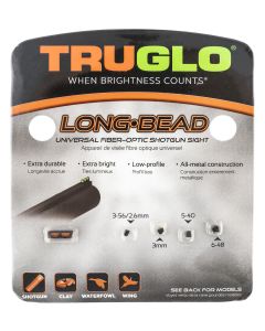 Truglo TG947UR Long BeadMetal Universal Shotgun Red Fiber Optic Black