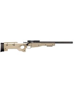Crickett KSA2150 PrecisionFull Size 22 LR Single Shot 16.10" Blued Threaded Bull Barrel, Blued Crickettinny Rail Steel Receiver, Flat Dark Earth Synthetic Adj LOP Stock