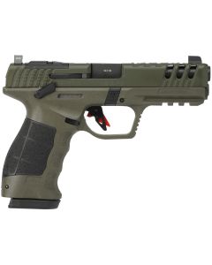 SAR USA SAR9G3OD SAR9 Gen3 Full Size Frame 9mm Luger 17+1 4.40" Black Steel Barrel, OD Green Cerakote Serrated Steel Slide, OD Green Cerakote Polymer Frame w/Picatinny Rail, Black Polymer Grip