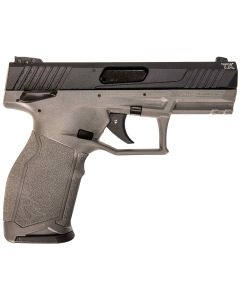 Taurus 1-TX22141G TX22Full Size Frame 22 LR 16+1 4.10" Matte Black Threaded Barrel, Matte Black Serrated Slide, Gray Polymer Frame w/Picatinny Rail, Textured Grip