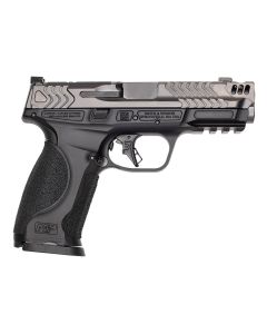 Smith &amp; Wesson 13987 M&amp;P M2.0 Metal Full Size Frame 9mm Luger 17+1 4.22" Black Armornite Stainless Steel Barrel Gray Armornite Optic Cut/Serrated Stainless Steel Slide Black Aluminum Black Polymer Gri
