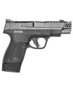Smith &amp; Wesson 13990 M&amp;P 9 Shield Plus 9mm Luger 10+1 15+1 13+1 4" Stainless Armornite Gray Ported/Serrated Stainless Steel Slide Black Textured Grip