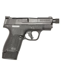 Smith &amp; Wesson 14095 M&amp;P9 Shield Plus Micro-Compact Frame 9mm 10+1 15+1 13+1 3.70" Black Armornite Stainless Steel Slide Black Polymer Frame Textured Grip