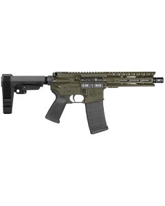 Diamondback DB1913K101 DB155.56 NATO 30+1 7" Black Nitride Heavy Threaded Barrel, OD Green Cerakote Picatinny Rail Aluminum Receiver, 6" M-LOK Handguard, SB Tactical Brace &amp; Black Magpul MOE Grip