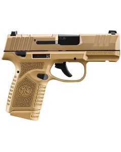 FN 66101423 Reflex MRD 9mm Luger 10+1 3.30" Micro-Compact Frame Flat Dark Earth PVD Optic Ready/Serrated Steel Slide w/Picatinny Rail Stippled Grip Ambidextrous