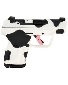 Ruger 228134 LCP Max Compact Frame 380 Auto 10+1 2.80" Black Steel Barrel, Cow Print Cerakote Serrated Steel Slide, Polymer Frame Cow Print w/Textured Grip