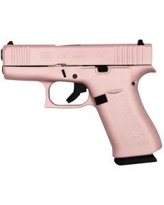 Glock PX4350204RGPCT G43XSub-Compact Frame 9mm Luger 10+1 3.41" Black GMB Barrel, Pearl White Cerakote Serrated Steel Slide, Rose Gold Polymer Frame w/Beavertail, Textured Polymer Grip, Ambidextrous