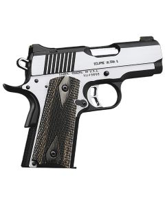 Kimber Mfg.,inc 3200042CA Eclipse Ultra II (CA) 45 ACP 7+1 3" Stainless Steel Slide Brush Polished Front Strap Checkering Laminated Gray/Black Double Diamond Grip