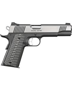 Kimber Mfg, Inc 3000239 Eclipse Custom 10mm Auto 8+1 5" Stainless Match Grade Barrel, Charcoal Gray Serrated Stainless Steel Slide, Charcoal Gray Stainless Steel Frame w/Beavertail, G10 Grip