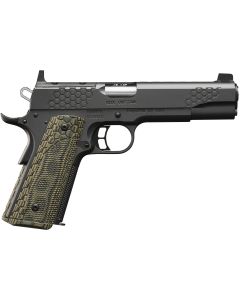 Kimber Mfg, Inc 3000360 KHX Custom 45 ACP 8+1 5" Stainless Match Grade Barrel, KimPro II Gray Serrated Stainless Steel Slide, Kimpro II Gray Stainless Steel Frame w/Beavertail, G10 Grip