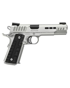Kimber Mfg.,inc 3000428 Rapide Frost 9mm Luger 9+1 5" Black DLC Stainless Steel Barrel, Kimpro II Silver Lightening Cut/Serrated Stainless Steel Slide &amp; Frame w/Beavertail, Black G10 Grip