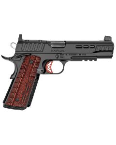 Kimber Mfg.,inc 3000453 Rapide Heat 9mm Luger 9+1 5.50" Black DLC Steel Barrel, KimPro II Black Lightening Cut/Optic Ready/Serrated Steel Slide, Kimpro II Black Steel Frame w/Beavertail, Red G10 Grip