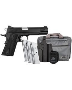 Kimber Mfg.,inc 3700812 Custom LW Club Bundle 45ACP 7+1 5" Front Serrations Stainless Slide KimPro Black F/S Rubber Grip
