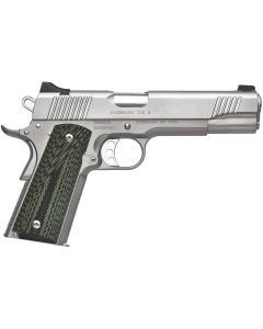 Kimber Mfg, Inc 3200342 TLE II45 ACP 7+1 5" Stainless Match Grade Barrel, Satin Silver Serrated Stainless Steel Slide &amp; Frame w/Beavertail, Aggressively Textures G-10 Grip