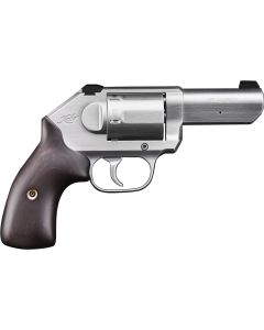 Kimber Mfg, Inc 3400011 K6S Stainless 3 357 Mag 6 Shot 3" Brushed Stainless Steel Barrel &amp;s Cylinder, Brushed Stainless Steel Frame, Large Smooth Walnut Grip, Concealed Hammer
