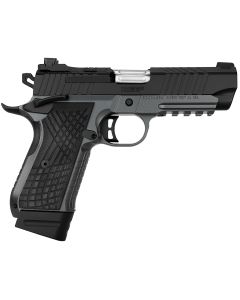 Kimber Mfg.,inc 3100015 KDS9C9mm 15+1 4.09" KimPro Gray/Black Front and Rear Serrations Stainless Steel Black Crosshatch cut G-10 Grip