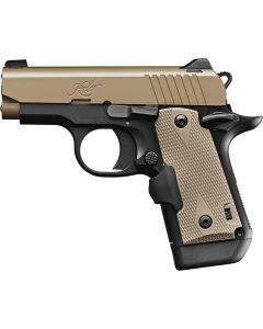 Kimber Mfg.,inc 3300209 Micro Desert Tan LG NS 380 ACP 7+1 2.75" Matte Black Stainless Steel Slide Crimson Trace Lasergrips Grip