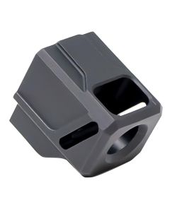Faxon Firearms FFPACOMPSSG01 EXOS-523 Compensator for G43 Black Anodized Aluminum 1/2"x28 Threads 1.125" OAL 9mm