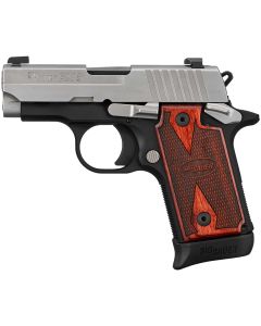Sig Sauer 238380TXR3 P238 Two-Tone 380ACP 6/7rds 2.70" Stainless Bead Blast Slide Black Anodized Checkered Rosewood Grip