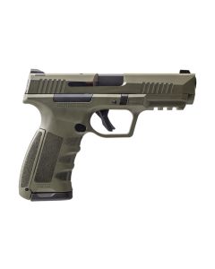 Dickinson LLC RA9G RA99mm Luger 17+1 4.25" Black Steel Barrel, OD Green Cerakote Serrated Aluminum Slide, OD Green Polymer Frame w/Accessory Rail