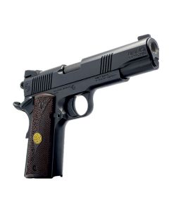 Dickinson LLC DCKSN45BB 1911 Adam 45 ACP 8+1 5" Black Steel Barrel, Black Serrated Aluminum Slide, Black Steel Frame, Wood Grip