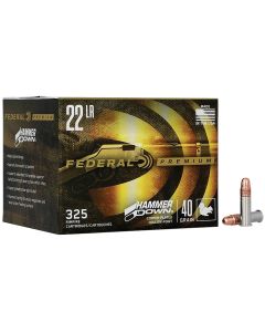 Federal 22HAM Hammer Down Rimfire 22LR 40gr Copper Plated Hollow Point 325 Per Box/10 Case
