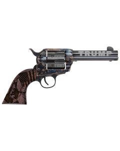 Traditions SAT73002FT 1873 Trump-Fight 45 Long Colt 6 Shot 4.75" Blued "Trump" w/Engraved Barrel, "Fight" Engraved Cylinder, Color Case Hardened Steel Frame, Walnut w/Trump Design Grip, Exposed Hammer