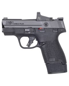 Smith &amp; Wesson 14398 M&amp;P9 Shield Plus 9mm Luger 10+1/15+1 3.10" Stainless Black Armornite Barrel/Slide Black Slim Textured Grip