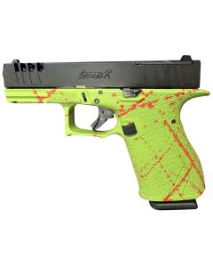 Great Lakes Firearms GL19SZOM StrikerCompact Frame 9mm Luger 15+1 4" Black Nitride Steel Barrel, Black Cerakote Serrated w/Slide Cuts Steel Slide, Zombie Cerakote Polymer Frame &amp; Grip, Ambidextrous
