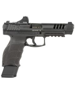 HK 81000878 VP9L SCS 9mm Luger 10+1 5" Black Polygonal Rifled Barrel, Long/Lightening Cuts/Optic Cut SCS Steel Slide, Polymer Frame w/Picatinny Rail, Black Interchangeable Backstrap Grip