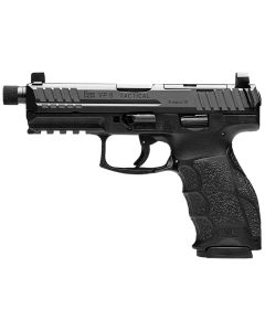 HK 81000239 VP9 Tactical 9mm Luger 10+1 4.70" Black Threaded Barrel, Black Cerakote Optic Ready/Serrated Steel Slide, Black Polymer Frame w/Picatinny Rail, Black Interchangeable Backstrap Grip