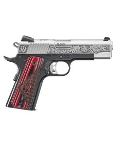 Ruger 16701 SR1911 Red Barn Street Edition 7+1 4.25" Low-Glare Stainless/Stainless Steel Slide Black Anodized Deluxe Checkered G10 Grip