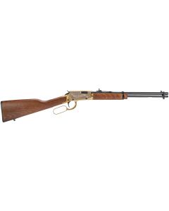 Rossi RL22181WDGDH Rio Bravo Doc Holiday 22 LR 15+1 18" Polished Black Oxide Alloy Steel Barrel, Gold Engraved Aluminum Receiver, Fixed Hardwood Stock
