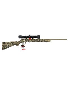 Savage Arms 90757 93 XP 22 WMR 10+1 21" Coyote Tan Cerakote Button-Rifled Barrel &amp; Drilled &amp; Tapped Steel Receiver, Brush Camouflage Fixed Synthetic Stock, Weaver 3-9x40mm
