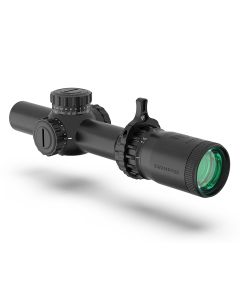Swampfox Optics THK14241RF Tomahawk IIBlack 1-4x 24mm 30mm Tube Bright Fiber Optic Red Reticle