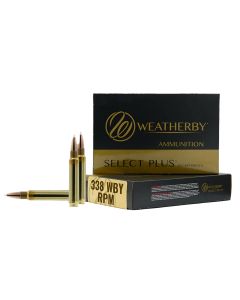 Weatherby H338225IL Select Plus338WBY RPM 225gr InterLock 20 Per Box/10 Case
