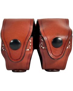 1791 Gunleather RVSLDCBRA Speed Loader Double Carrier Brown Steerhide Compatible w/ 5/6 Shots