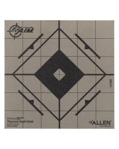 Allen 15789 Thermal TargetSight-In Grid Hanging Paper 6" x 6" Black/Gray