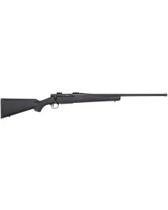 Mossberg 28243 PatriotFull Size 6.5 PRC 4+1 24" Matte Blued Fluted Threaded Barrel, Drilled &amp; Tapped Matte Blued Stainless Steel Receiver, Black Fixed Synthetic Stock
