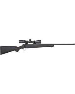 Mossberg 28249 Patriot w/Optic 7mm PRC 3+1 24" Matte Blued Threaded Barrel, Matte Blued Drilled &amp; Tapped Receiver, Fixed Black Synthetic Stock, Vortex Crossfire II 3-9x40mm