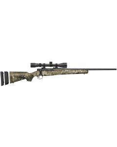 Mossberg 28257 Patriot Super Bantam w/Optic 350 Legend 4+1 22" Matte Blued Fluted Threaded Barrel, Matte Blued Drilled &amp; Tapped Receiver, Adj LOP TrueTimber Strata Synthetic Stock, 3-9x40mm Duplex