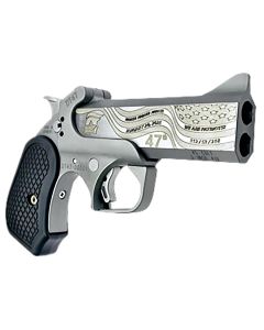 Bond Arms DT47-45/410 DT-47 Trump 47th President 45 Colt (Long Colt)/.410 2 Shot4.25" Stainless w/Gold Engraving Double Barrel, Stainless Steel Frame, Black Extended B6 Resin Grips