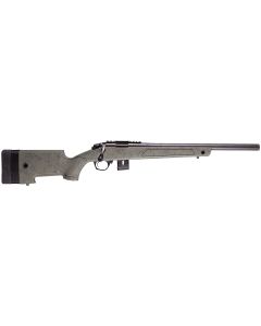 Bergara Rifles BMR008 BMR-X Carbon Fiber 22 LR 10+1 18" Carbon Fiber Threaded Barrel, Black Cerakote Picatinny Rail Steel Receiver, Adj LOP Black w/Green Webbing Synthetic Stock