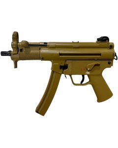 HK 81001076 SP5K-PDW RAL8000 9mmx19 30+1 4.53" Black Navy-Style Threaded Barrel, Flat Dark Earth Earth Cerakote Steel Receiver &amp; Frame, FDE Polymer Grip, 2 Magazines