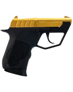 Taurus 1-22TUC13G 22TUCMicro-Compact Frame 22 LR 9+1 2.50" Polished Gold PVD Steel Tip-Up Barrel, Gold PVD Serrated Stainless Steel Slide, Black Polymer Frame, Black Polymer Grip